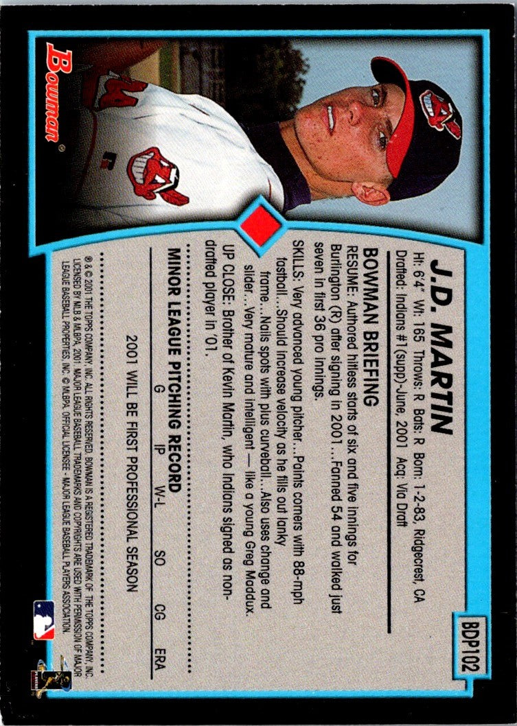 2001 Bowman Draft Picks & Prospects J.D. Martin