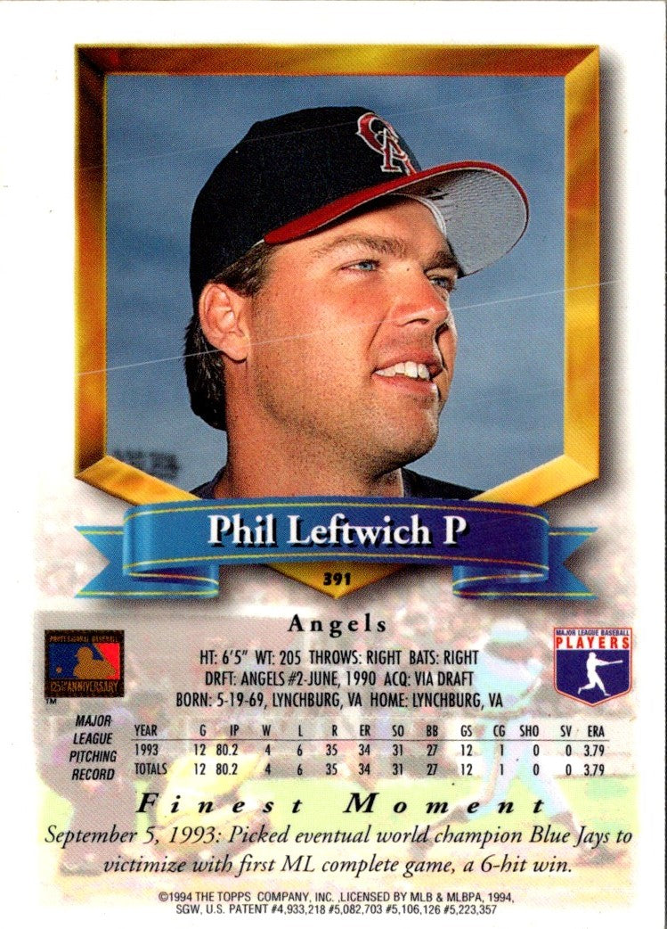 1994 Finest Phil Leftwich