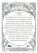 2017 Topps Allen & Ginter Worldâ€™s Fair Ferris Wheel - World's Columbian Exposition