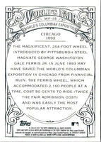 2017 Topps Allen & Ginter Worldâ€™s Fair Ferris Wheel - World's Columbian Exposition #WF-15