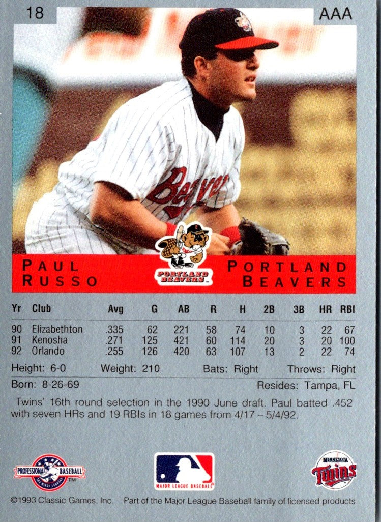 1993 Classic Best Paul Russo