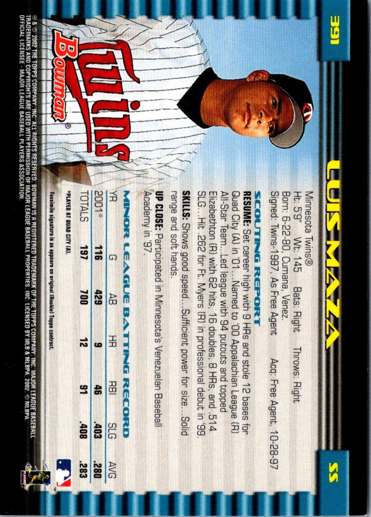 2002 Bowman Luis Maza