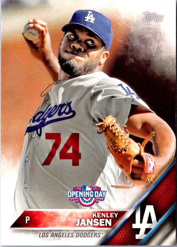 2016 Topps Opening Day Blue Foil Kenley Jansen #OD-5