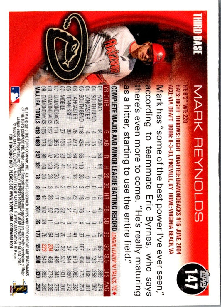 2010 Topps Chrome Mark Reynolds