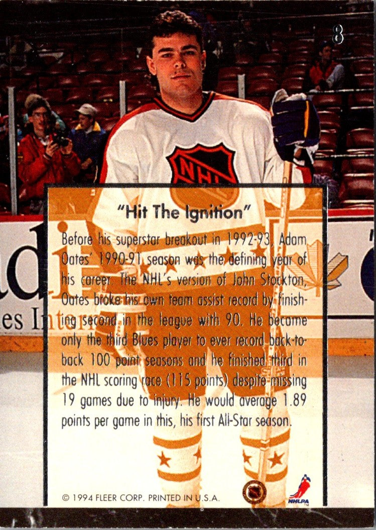 1993 Ultra Adam Oates Career Highlights Adam Oates