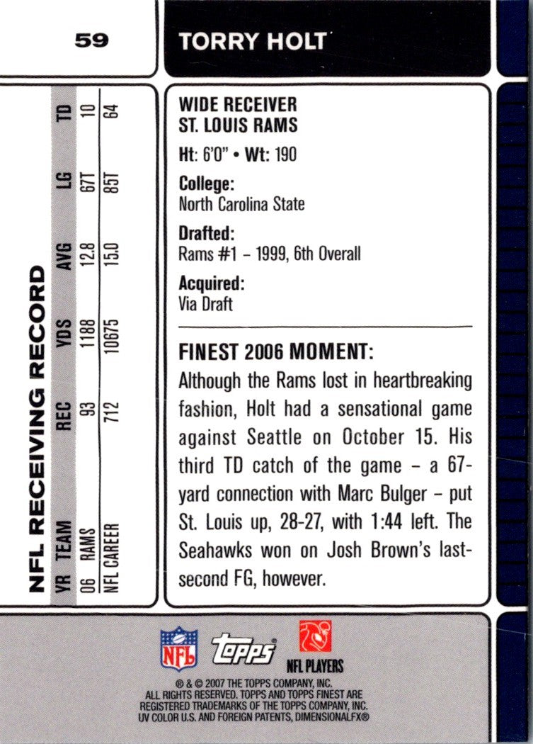 2007 Finest Torry Holt