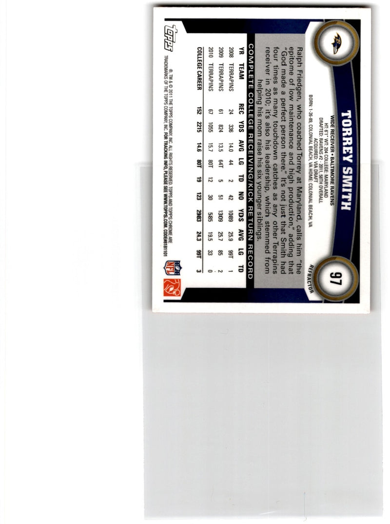 2011 Topps Chrome Torrey Smith