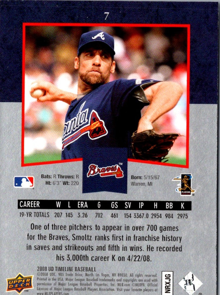 2008 Upper Deck A Piece of History John Smoltz