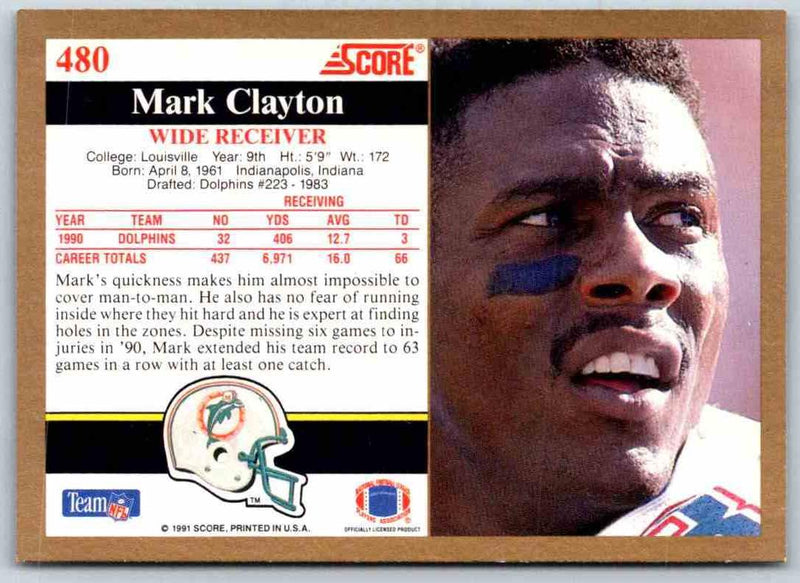 1991 Score Mark Clayton