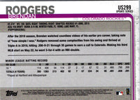 2019 Topps Update Brendan Rodgers #US299 Rookie
