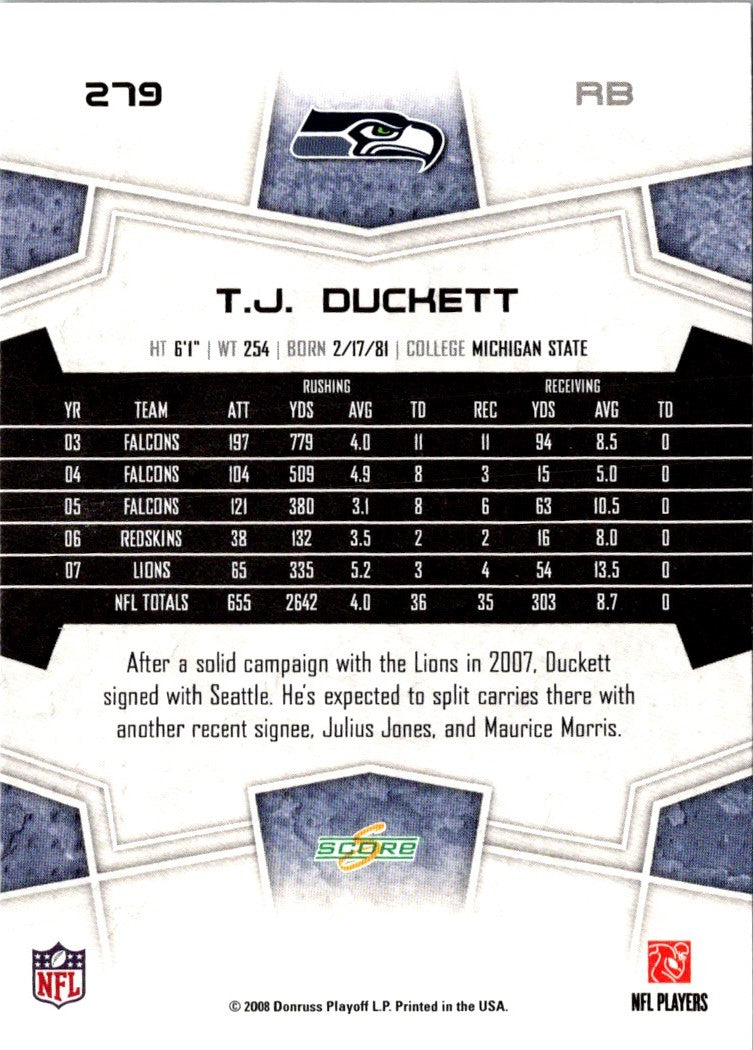 2008 Score T.J. Duckett