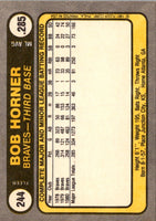 1981 Fleer Bob Horner #244