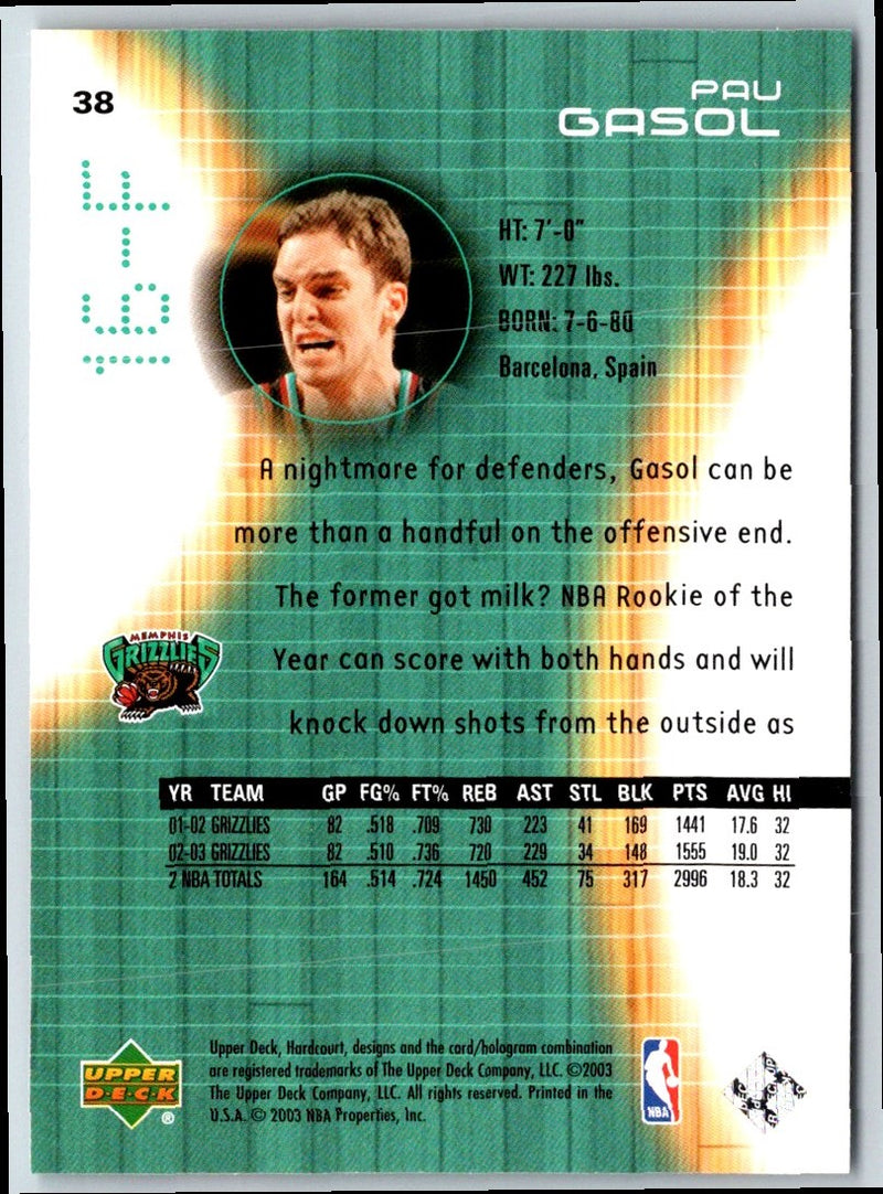 2003 Upper Deck Hardcourt Pau Gasol