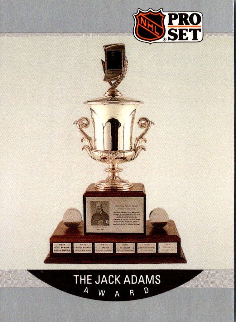 1990 Pro Set The Jack Adams Award