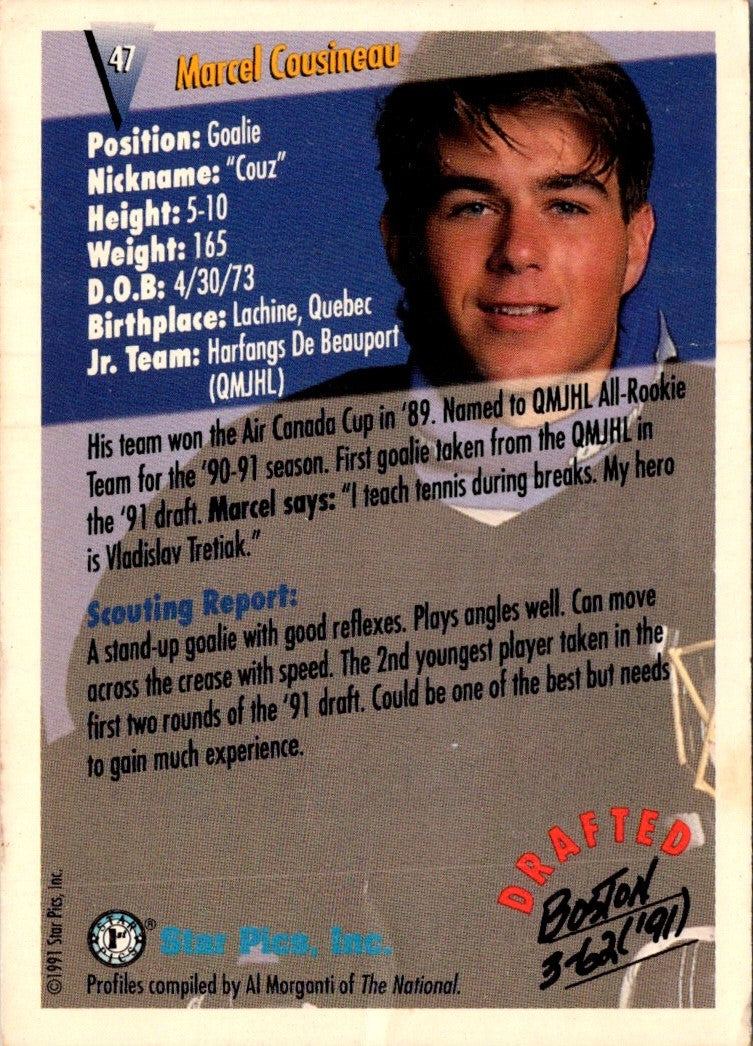 1991 Star Pics Marcel Cousineau