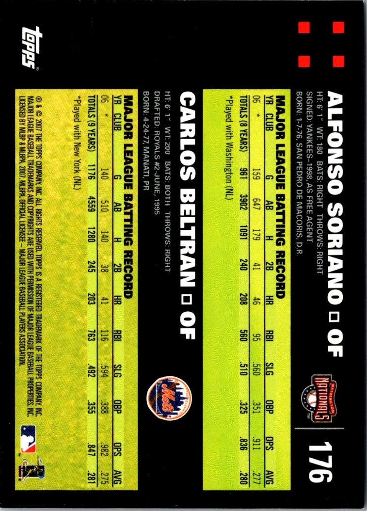2007 Topps Alfonso Soriano/Carlos Beltran