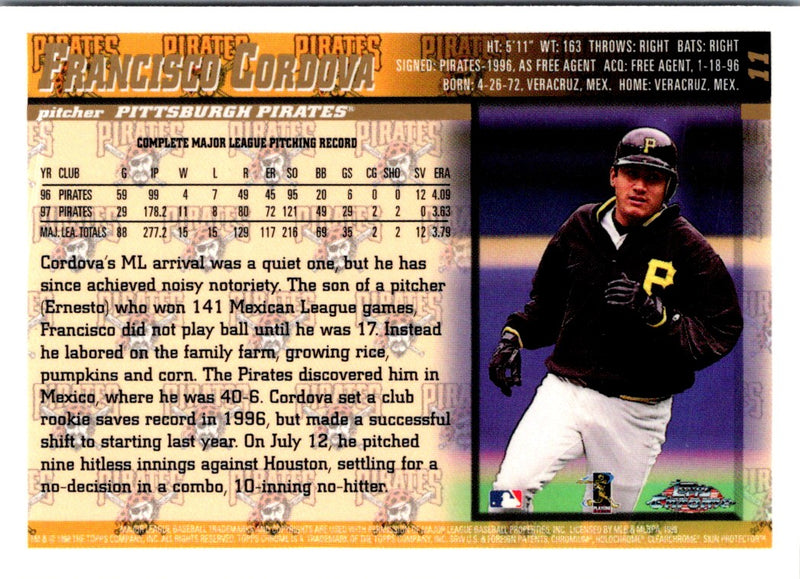 1998 Topps Chrome Francisco Cordova