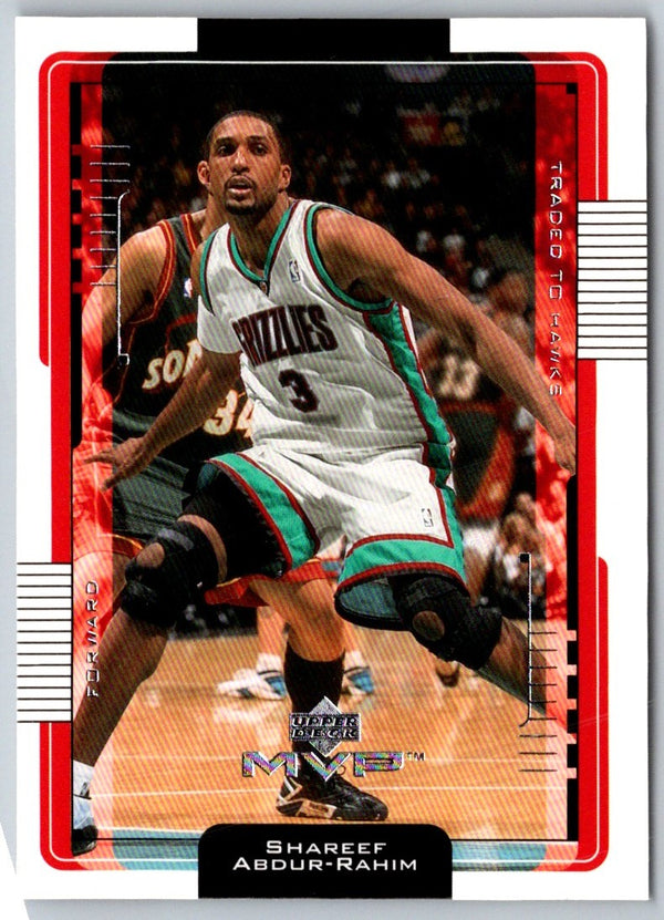 2001 Upper Deck MVP Shareef Abdur-Rahim #177