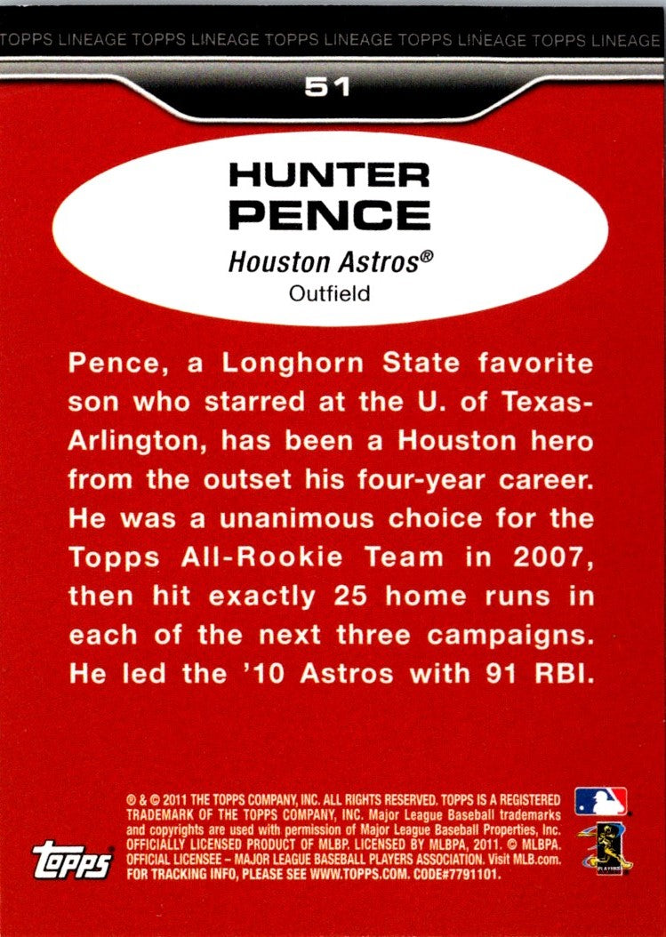2011 Topps Lineage Hunter Pence