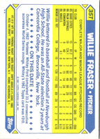 1987 Topps Traded Willie Fraser #35T