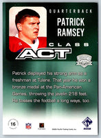 2002 Pacific Private Stock Reserve Class Act Patrick Ramsey #16