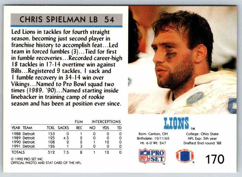 1992 Proset Chris Spielman