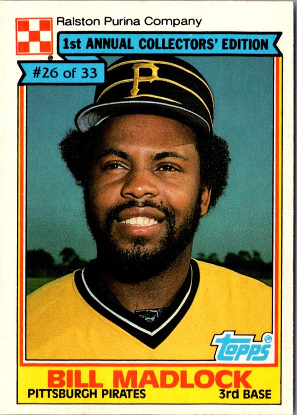 1984 Topps Ralston Purina Bill Madlock #26