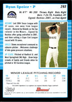 2005 Bowman Ryan Speier #293 Rookie