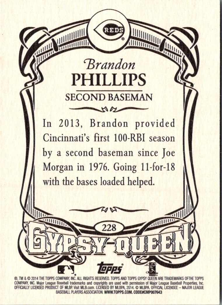 2014 Topps Gypsy Queen Brandon Phillips