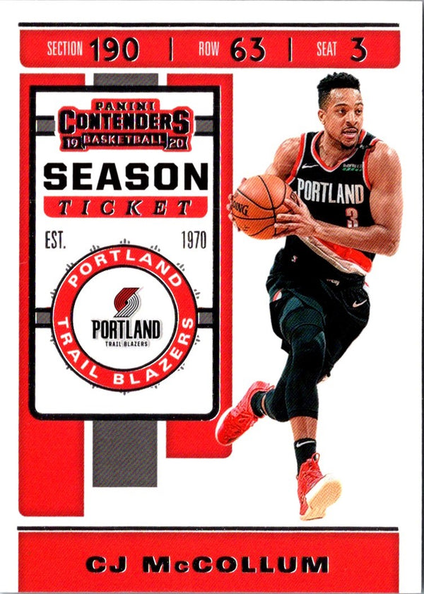 2019 Panini Contenders CJ McCollum #17