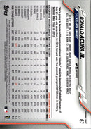 2020 Topps Opening Day Base Image Variation Autographs Ronald AcuÃ±a Jr.