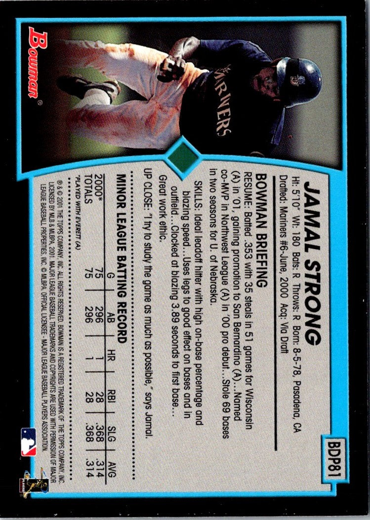 2001 Bowman Draft Picks & Prospects Jamal Strong