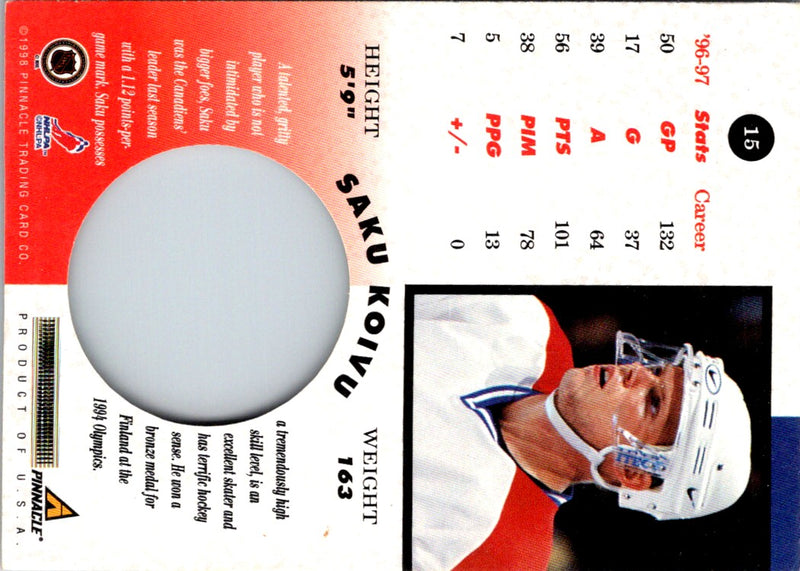 1997 Pinnacle Mint Collection Saku Koivu