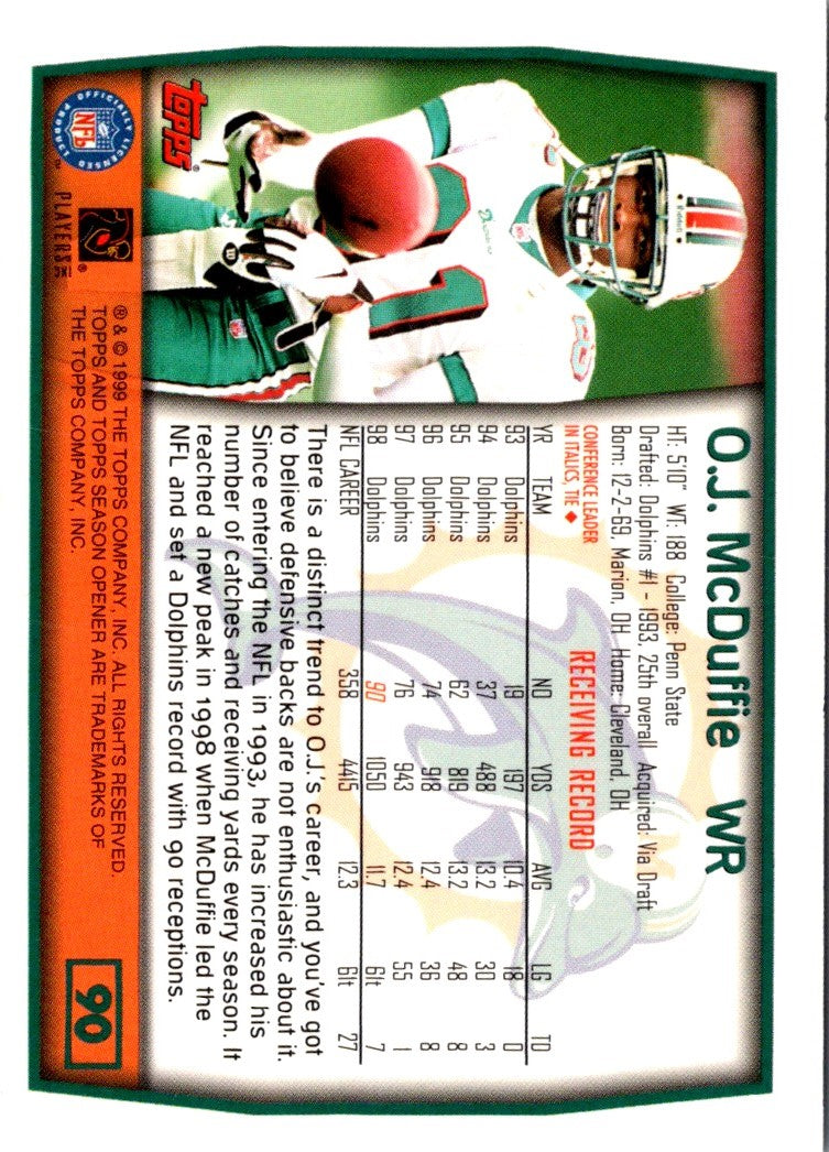 1999 Topps Season Opener O.J. McDuffie