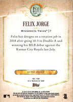 2018 Topps Gypsy Queen Felix Jorge #104 Rookie