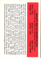 1987 Hygrade All-Time Greats Maury Wills #NNO