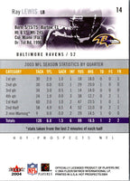 2004 Fleer Hot Prospects Ray Lewis #14