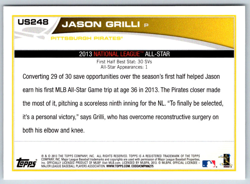 2013 Topps Update Jason Grilli