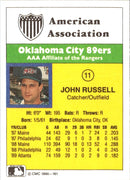 1990 CMC Oklahoma City 89ers John Russell