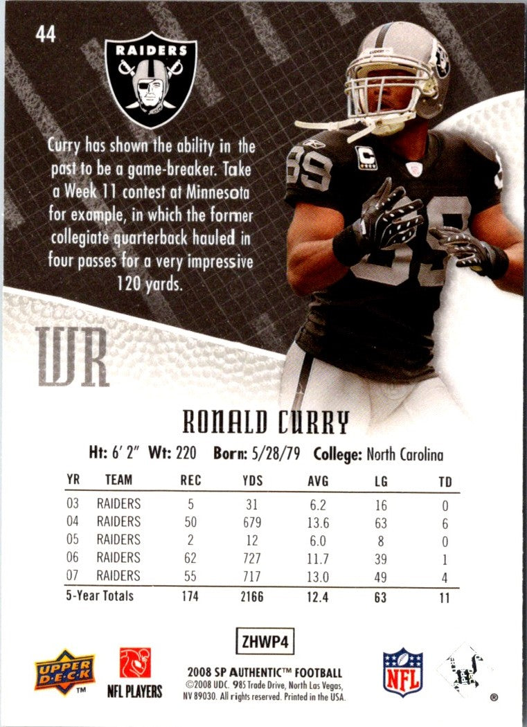 2008 Upper Deck Ultimate Collection Ronald Curry