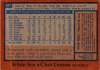 1978 Topps Chet Lemon #127