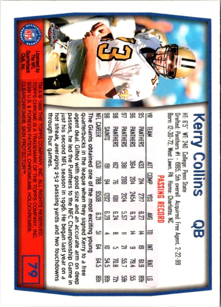 1999 Topps Chrome Kerry Collins