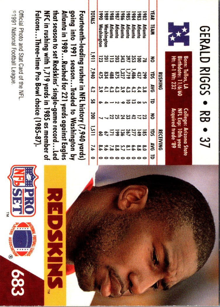 1991 Pro Set Gerald Riggs