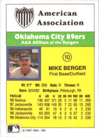 1989 CMC Colorado Springs Sky Sox Mike Hargrove #10