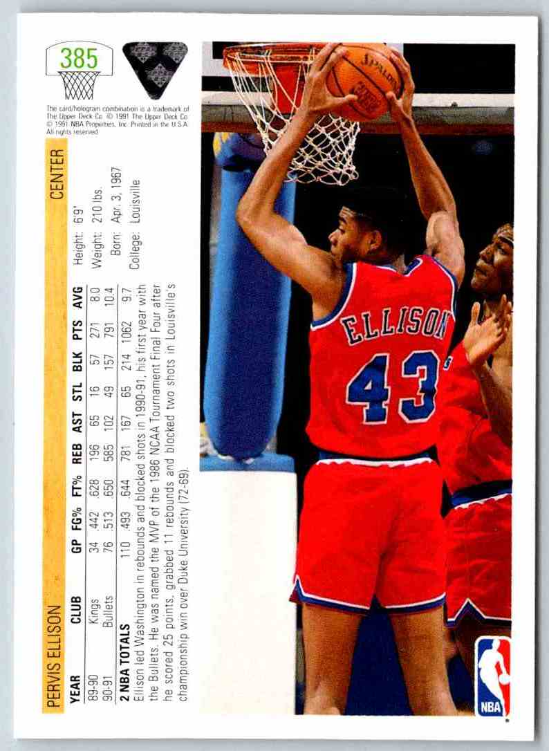 1992 Upper Deck Pervis Ellison