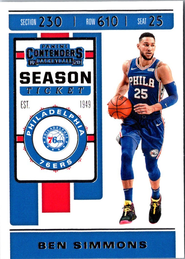 2019 Panini Contenders Ben Simmons #9