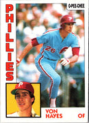 1984 O-Pee-Chee Von Hayes