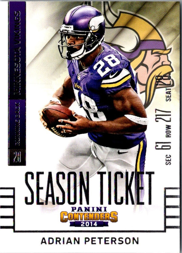 2014 Panini Contenders Adrian Peterson #100