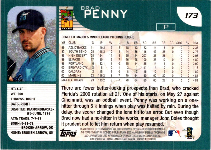 2001 Topps Brad Penny