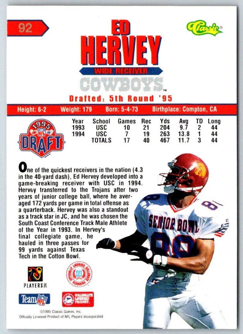 1995 Classic NFL Rookies Ed Hervey